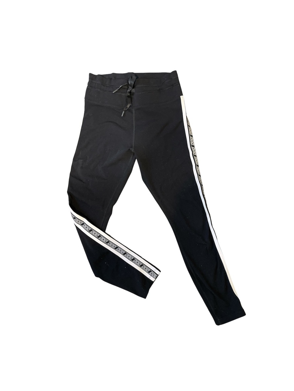 Black Lorna Jane  Side-Stripe Jogger Pants